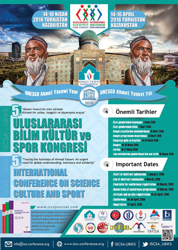  5th International Conference on Science Culture and Sport Conference Afişi